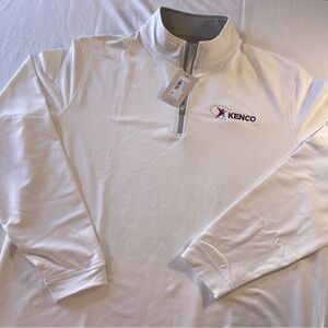 Peter Millar Perth Performance Quarter-Zip is a men's white NWT LARGE Kenco